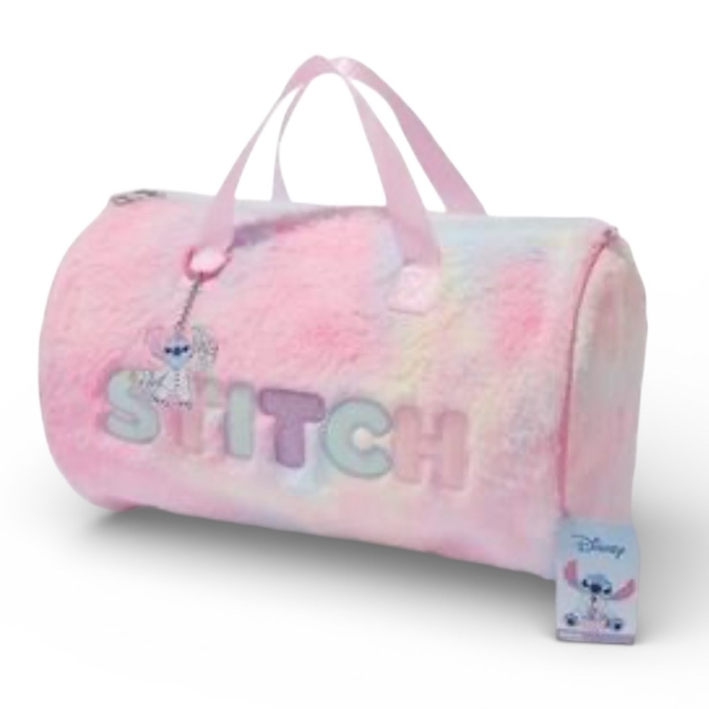 Disney Stitch Exclusive Furry Slumber Party Pastel Duffle Bag - NWT